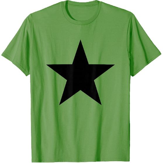 Cool Big Large Black Star T-Shirt