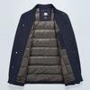 Men's Winter Lightweight Goose Down Jacket - Middle-Aged Dad Style, Lapel, Business Casual, Button-Up, Warm Coat