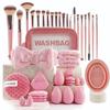 20/40pcs Makeup Brush Set Headband Wristband Cleaning Tool Soft Makeup Brushes