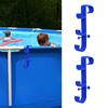Pool Pole Hook Pool Skimmer Net Holder 3-Hook Pool Pole Hanger Pool Accessories Holder for Above Ground Pools Pool Brush Water Pipe