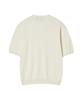 BEYOND CLOSET [Collection Line] Soft Breeze V-Neck Short Sleeve Knit Ivory