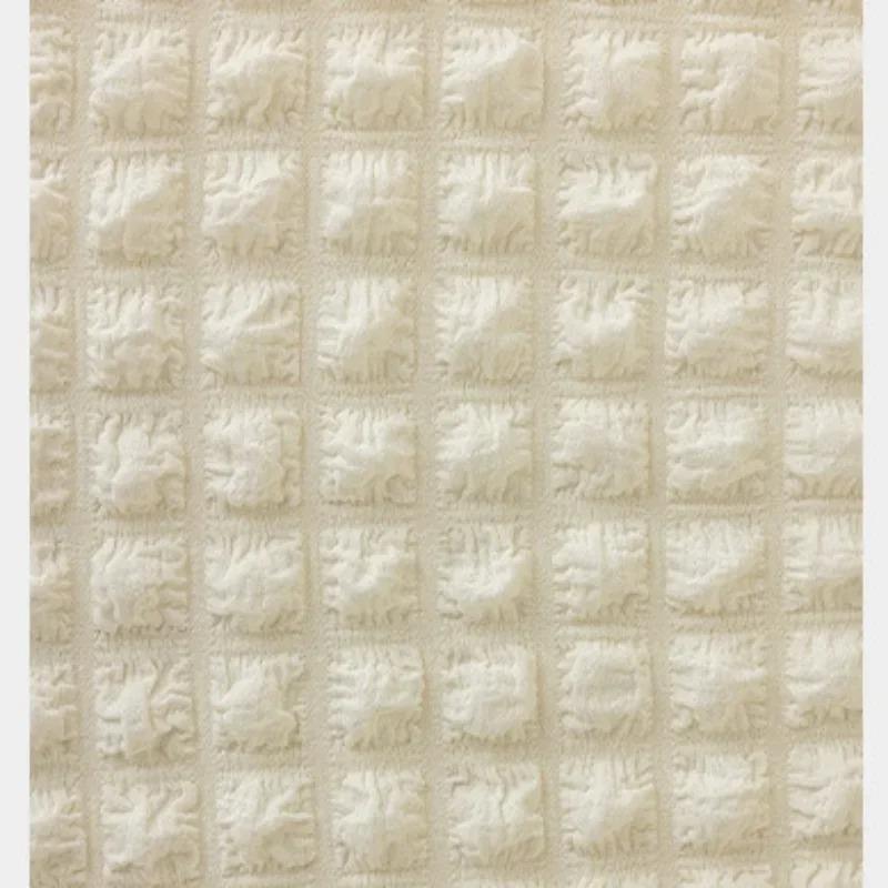 Three-Dimensional Seersucker Chair Cover Modern Minimalist All Inclusive Seat Cover Anti Slip Elastic Solid Color Chair Covers