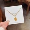 Korean 18K Gold Titanium Steel Women's Clavicle Necklace - Versatile, High-End, Non-Fading Temperament Choker.