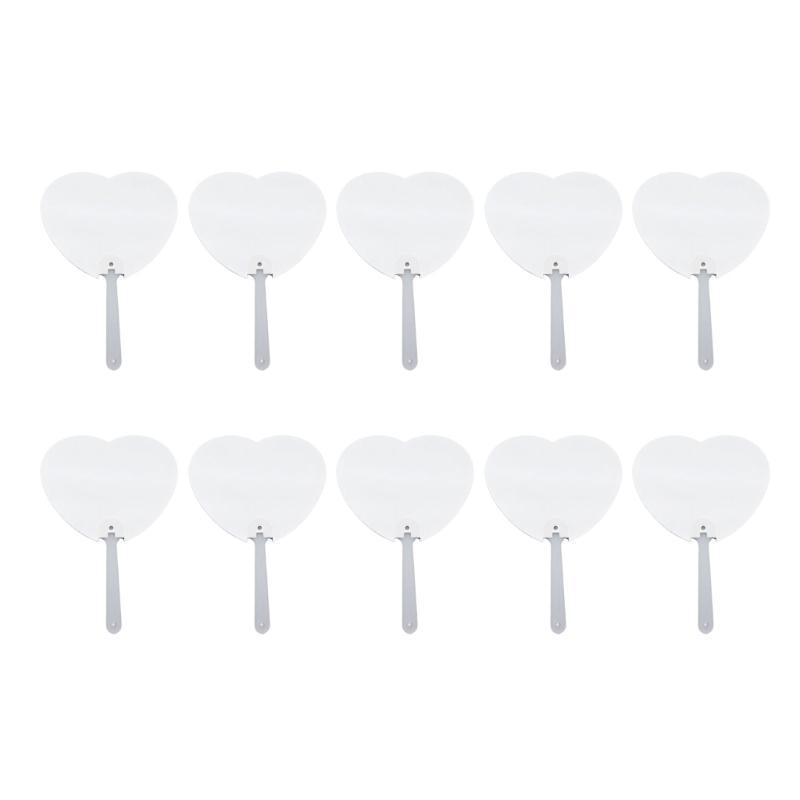  10 Count Handheld Fan with Sublimations Blank for DIY Projects for Weddings and Event