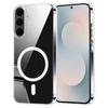 For Arcylic Strong Magnetic Wireless Charging Case For For Samsung Galaxy S24 FE S24FE 5G Clear Shockproof Back Cover