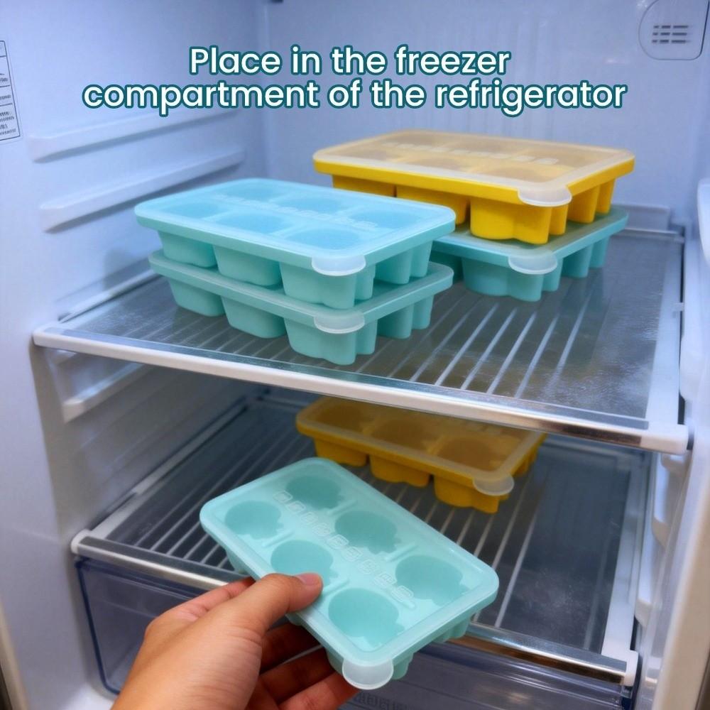 Food Grade Silicone Ice Cube Mold 6 Grids Animal Ice Cube Creative Ice Cube Artifact Summer Drink