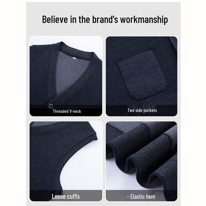 ROMON Men's Fleece-Lined Thermal Vest