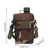 2L Outdoor-Wasserflasche - Camo Survival-Feldflasche mit Tragegurt für Wandern, Camping & Outdoor-Sport, Auslaufsichere tragbare Trinkflasche