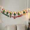 Christmas Felt Garland: Tree, Flower & Flag Decorations Set