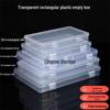 Rectangular Transparent Plastic Storage Box for Nails, Hardware, Tools, Buttons, Fishing Gear, and Stationery.
