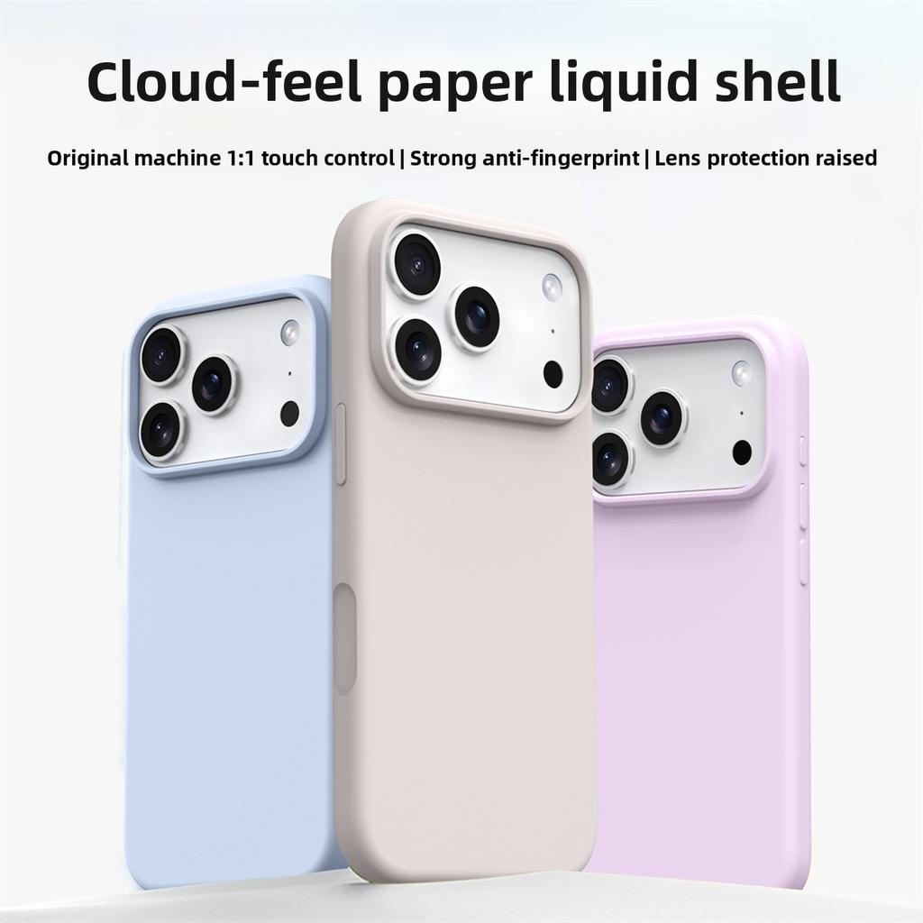 Liquid Silicone Phone Case for IPhone 17 Pro Max Soft Protection Cases for IPhone Air 16E 16 15 14 13 Pro Max Shockproof Cover