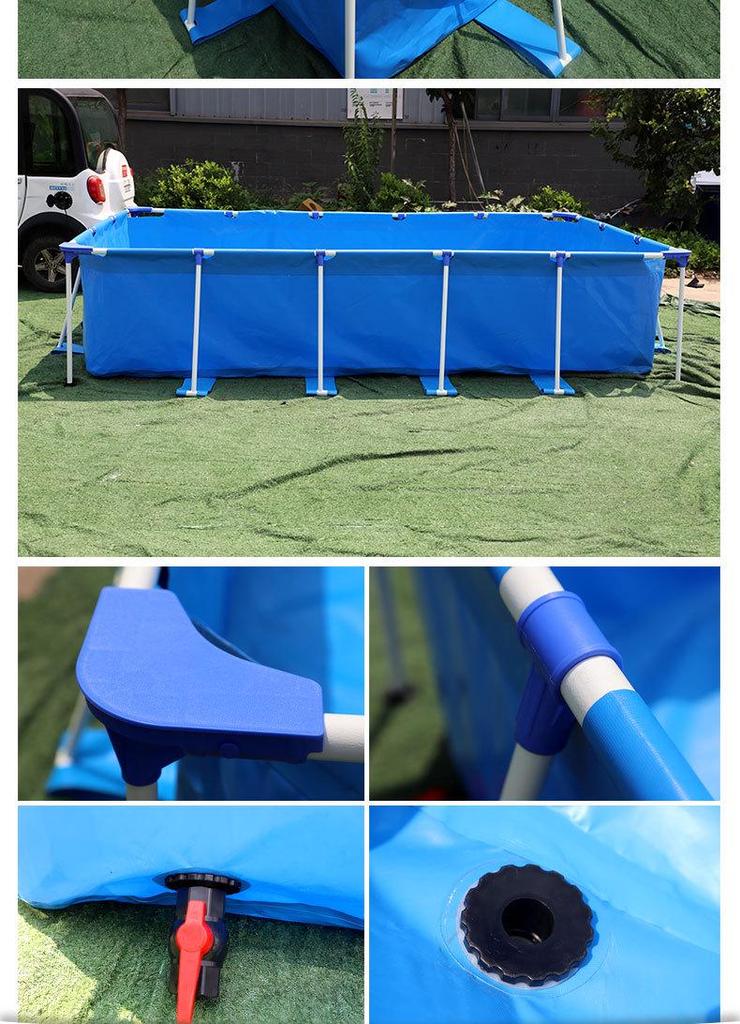 Portable Kids' Swimming Pool: Indoor/Outdoor Large PVC Frame Pool