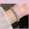 Heart Shaped Double Layer Zircon Crystal Bracelet For Women With Elegant Design And Gift Use