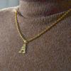Anniyo AZ Letters Kettingen Dames Heren Verguld Initial Hanger Touwketting Engelse Letter Sieraden Alfabet Afrikaans #058002B