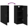 Wall Cabinet Black Oak 34.5 x 34 x 90 cm Engineered Wood