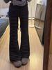 High-Waist Casual Gestreifte Slim-Fit Micro-Flare Hose für Damen - Herbst/Winter Stil