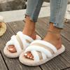 Ladies' Plush Indoor Slippers Comfortable and Warm Soft-bottom Fuzzy Shoes Home Floor Slippers