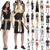 Deluxe Pharaoh Men Egyptian King Costume Desert Prince Queen Fancy Dress Cosplay