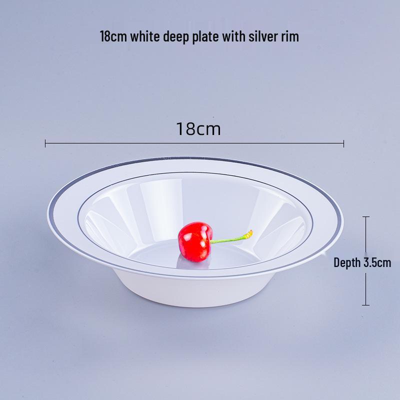 Thickened Transparent PS Plastic Plates - Crystal Butterfly Design for Steak, Fruit & More