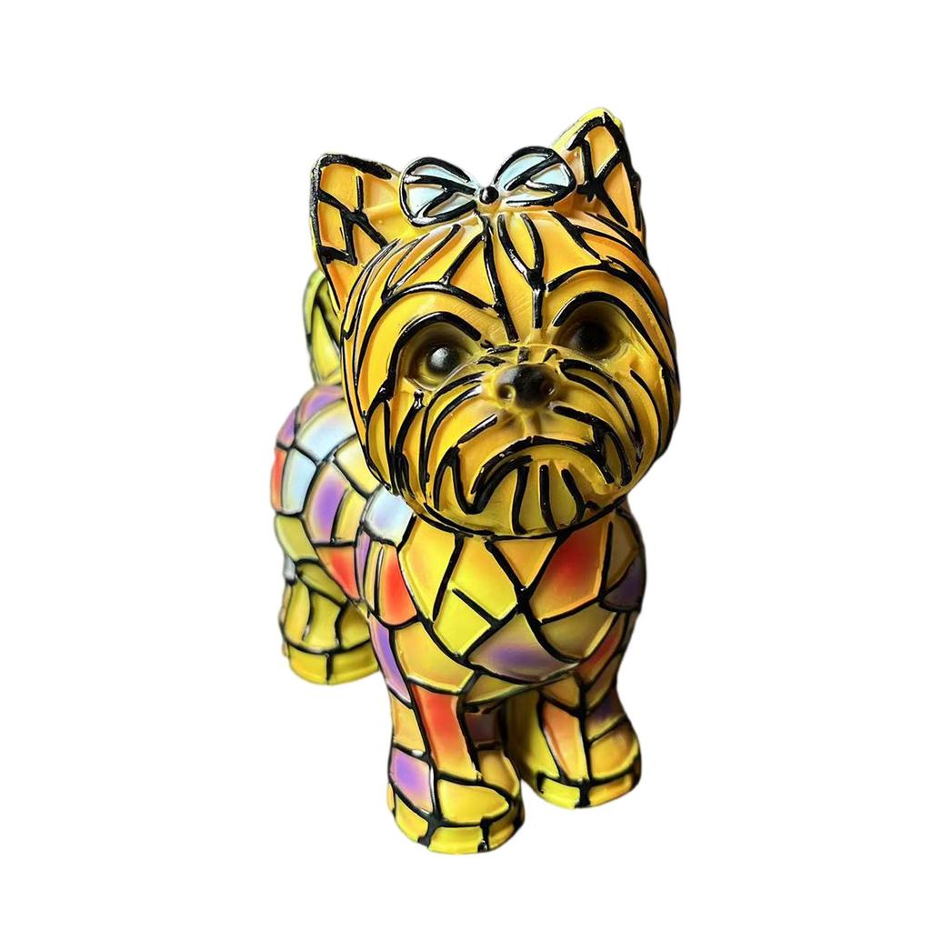 Dog Series Art Night Light, French Lamp, Corgi Lamp, Stained Resin Tabletop Night Light, LED Cute Pet Table, Vintage Animal Home Decor