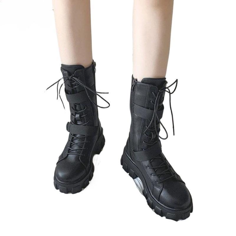 Elegant Minimalist Women s Boots Women Shoes Fashionable Versatile New Spring Autumn New Comfortable Thick-heeled Shoes 40 чёрный