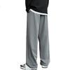 CLOR Lambswool Pants for Men, Autumn And Winter Fleece-Lined Thick Warm Casual Sports Straight-Leg Trousers CL45JR Dark Gray L