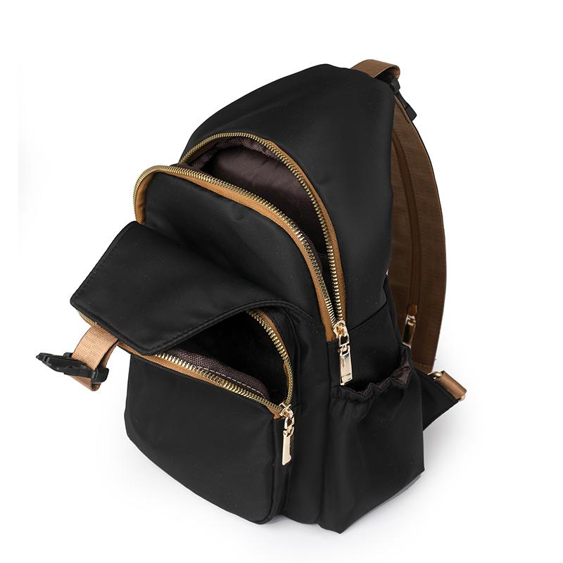 Large Capacity Backpack Water-Repellent Nylon Bag Multi-Functional Chest Bag Women's Travel Shoulder Bag