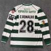 Vintage Long Sleeve Football Jersey Unisex Striped Sports Shirt Matches Training