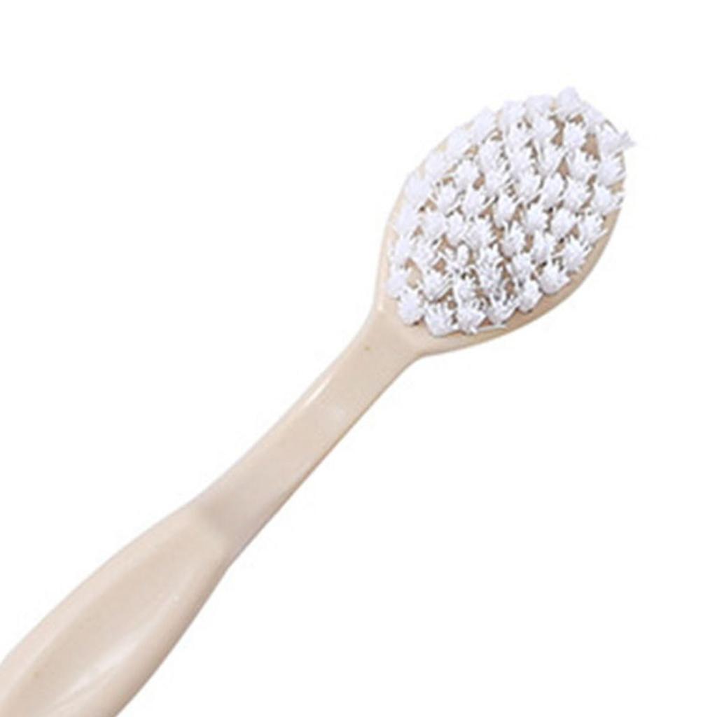 Dual Head Shoe Brush Long Handle Cleaning Brush Soft Bristle Hanging Hole Plastic Comfortable Grip