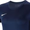 Nike Dri-FIT Casual Soccer Solid Color Short Sleeve T-Shirt Women tops Navy BV6728-410