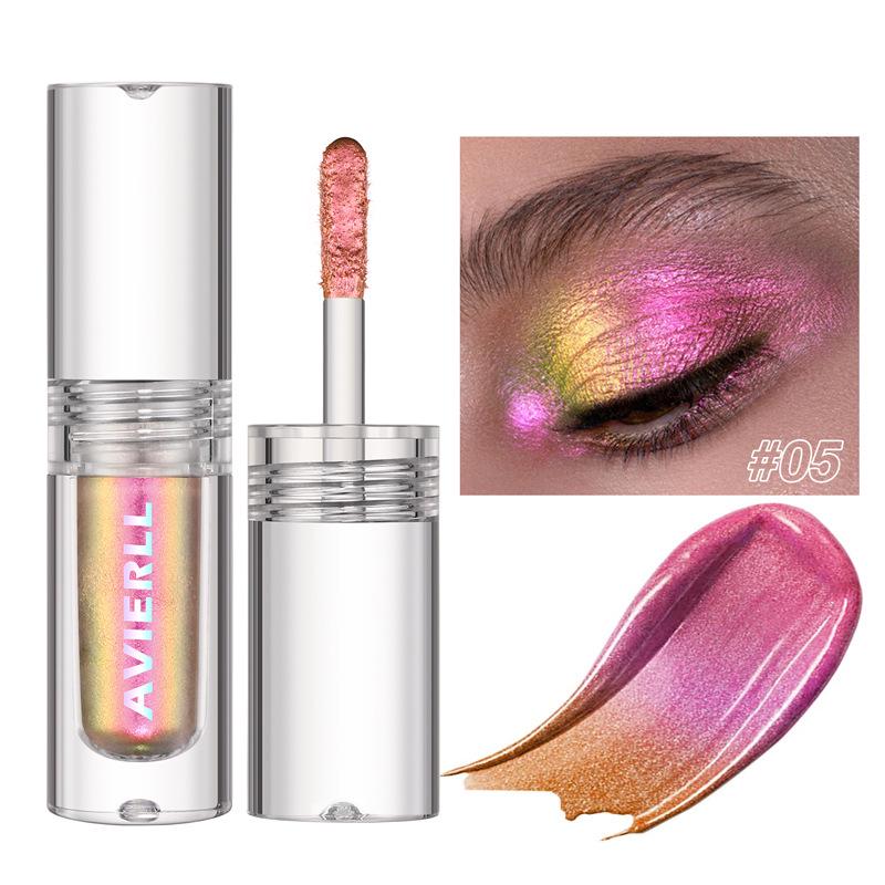 Cross-Border 6-Color Shimmer Liquid Eyeshadow Stick - Optical Color-Changing, Metallic Gradient, Diamond Glitter Finish