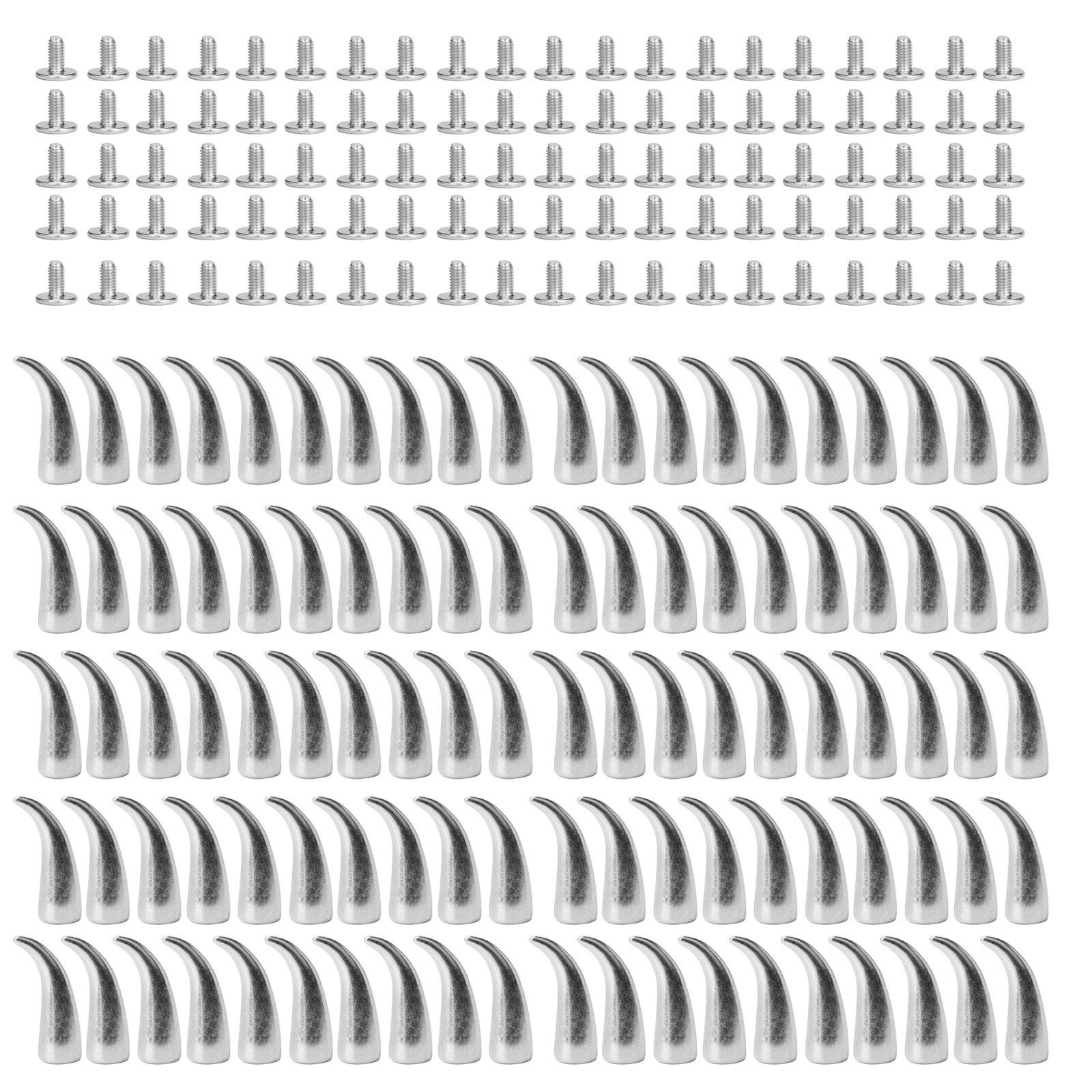 

100PCS Punk Spikes Apparel Decoration Spikes Alloy Rivets Fashion Accessories for Leathercraft Rivet Studs and Projects 3