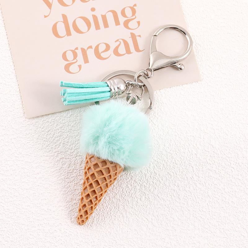 Women's Faux Mink Fur Ball Keychain with Tassel - Versatile Accessory for Bags & Phones