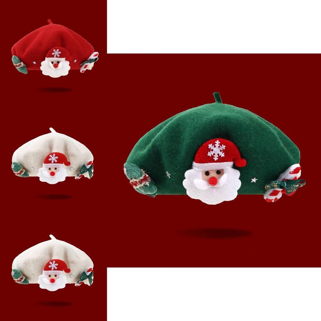 Trendy Japanese Childrens Wool Beret For Winter With Fun Christmas Motifs