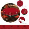 1 Piece Christmas Round And Square Tablecloth, Various Sizes, Cute Santa Claus And Snowflake Green Tablecloth Holly Berry Pattern Design Tablecloth Fo