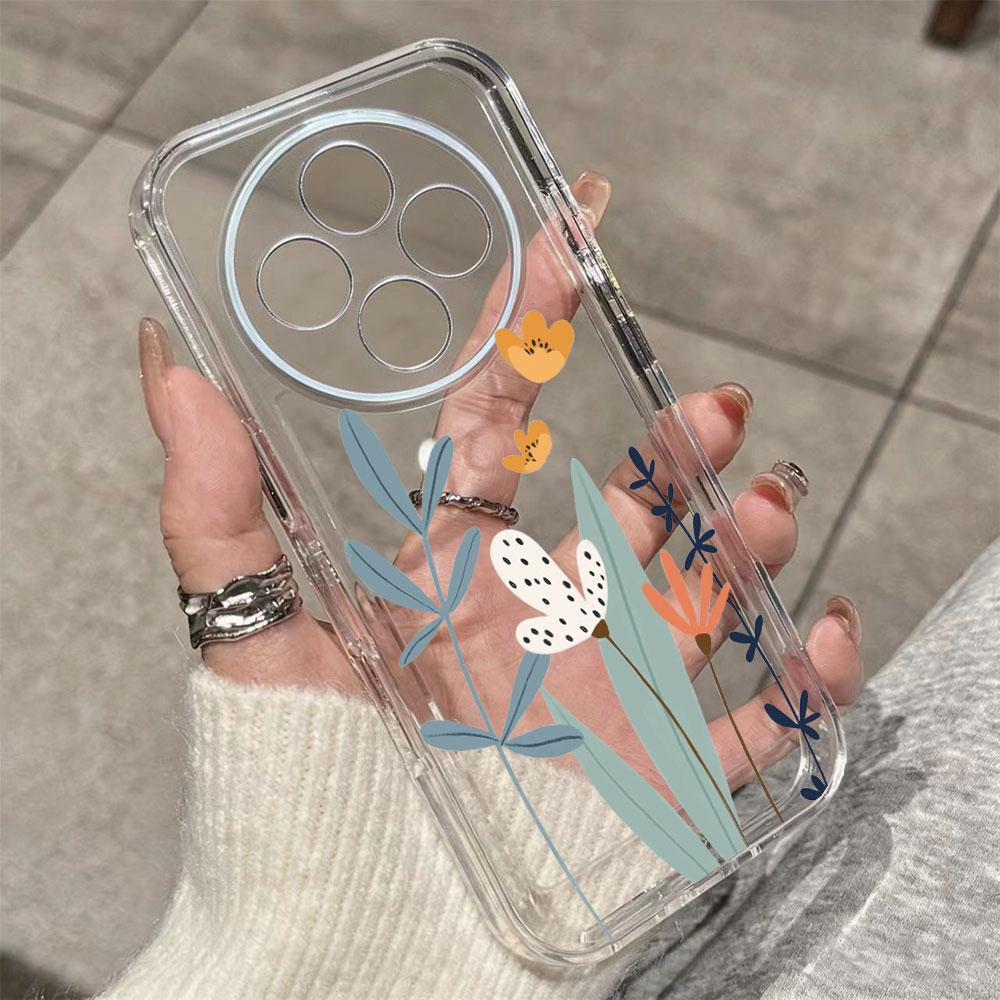 Butterfly Flower Rose Artistic Marble Oil Painting Phone Case For Xiaomi Redmi Note 15 Pro Plus 15 15C 14C Leopard Clear Cover
