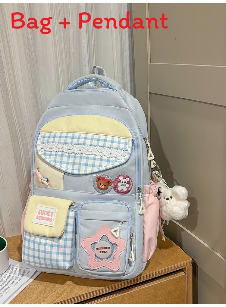 Fashion Backpack With Material And Arch Shaped Shoulder Straps