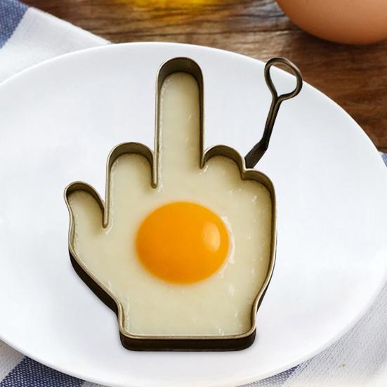 1/2 stk Stekt eggform Langfingerform Spøk Eggform Rustfritt stål Slipplett Eggformer Kontorspøk Egglager
