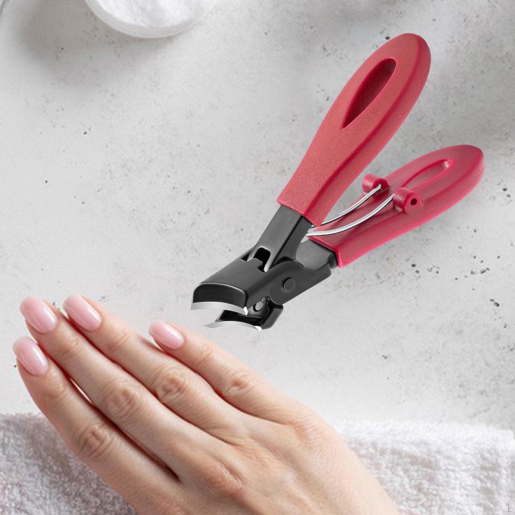 Slanted Nail Clippers No Splashing Toe Wide Opening Red