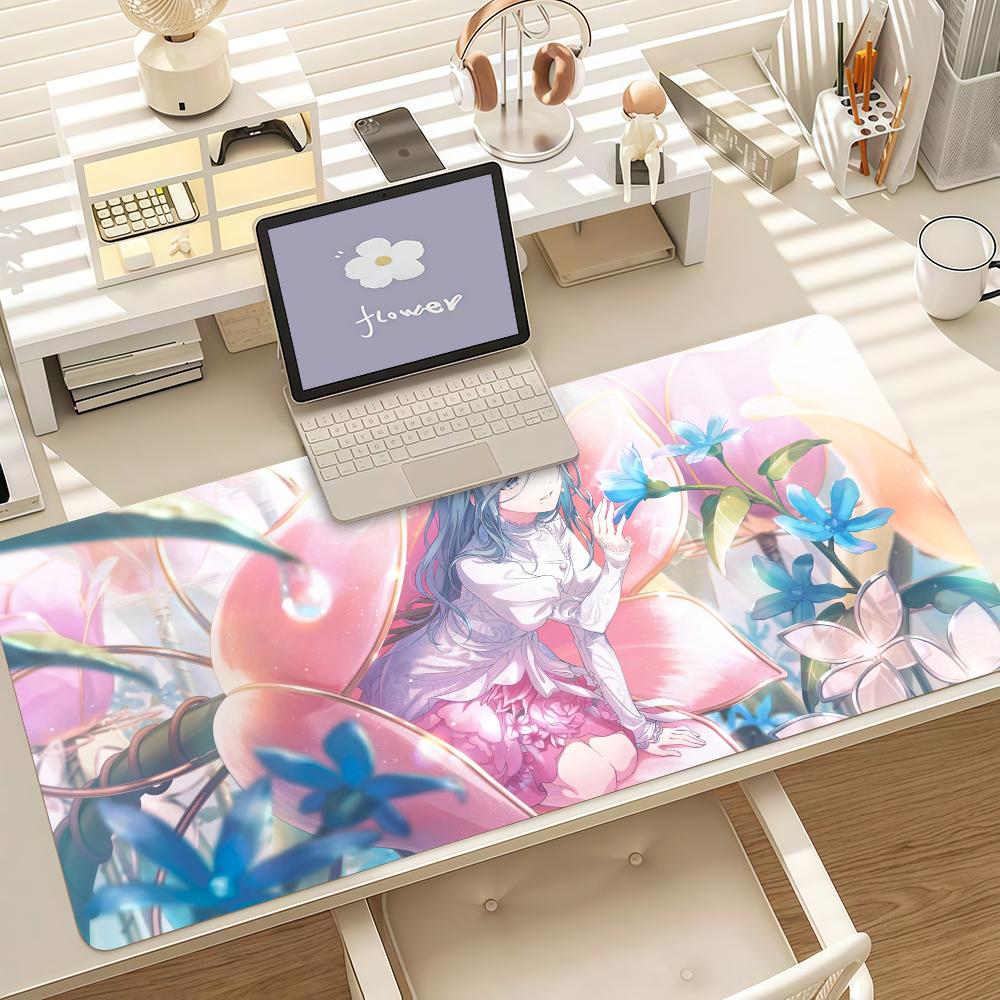 Virtual Idols H-Hinomori S-Shizuku Mouse Pad Anti Slip Rubber Edge Locked Thickened Laptop Gaming Desk Mat