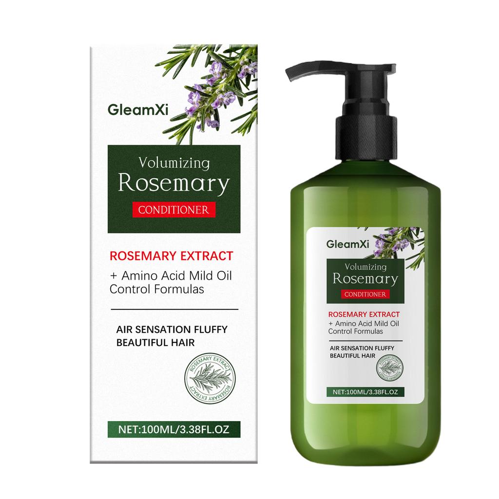 Shampoo / Balsamo Volumizzante al Rosmarino GleamXi, Cura dei Capelli Morbidi con Olio Controllo Aminoacidi, Bagnoschiuma Idratante con Estratto di Rosmarino 100ml