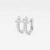 Elegant Women Jewelry 14K Solid Rose Gold Classic Hoops Earring Multi-Shape Lab Diamond Hoop Earrings