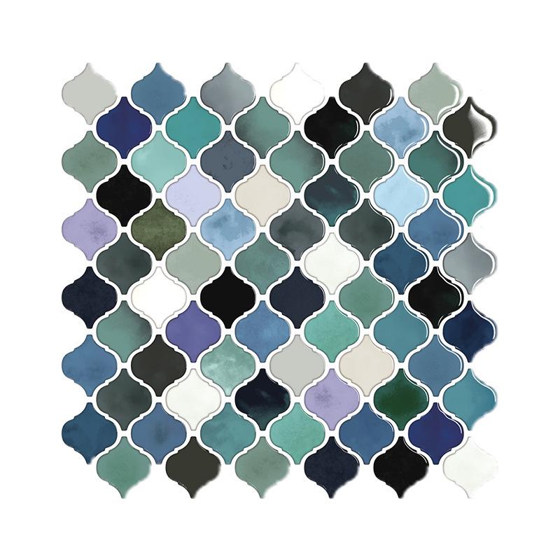 Marble Splicing Irregular Self-Adhesive Waterproof PVC Wall Sticker for Kitchen & Bathroom Decor