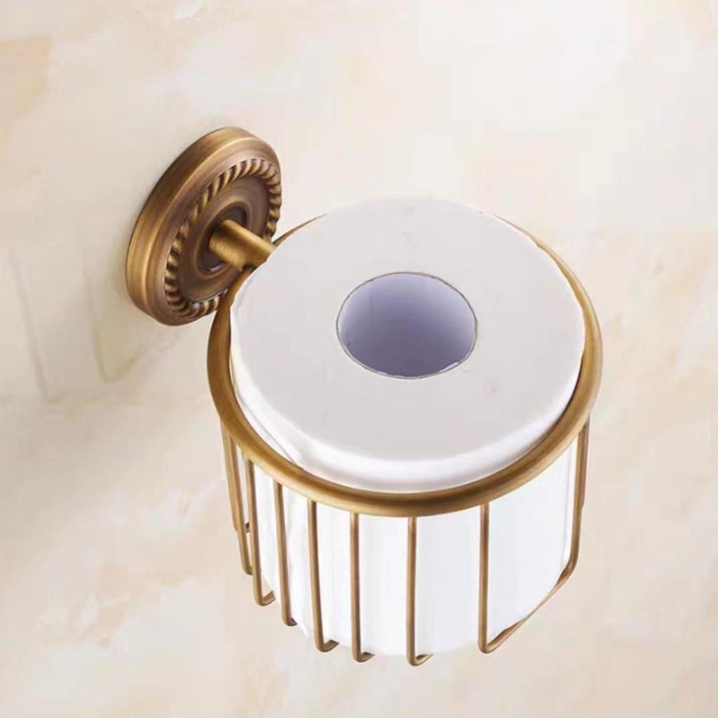 Nordic Copper Antique Twist Towel Rack Set - Bathroom Accessories & Storage