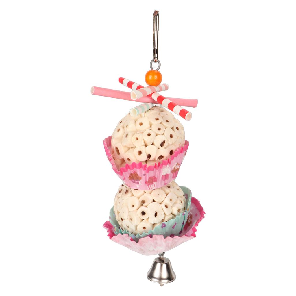 Cake Bird Foraging Toy Edible Soft Boredom Relief Parrot Shredding Chewing Toy for Cockatiel Budgie