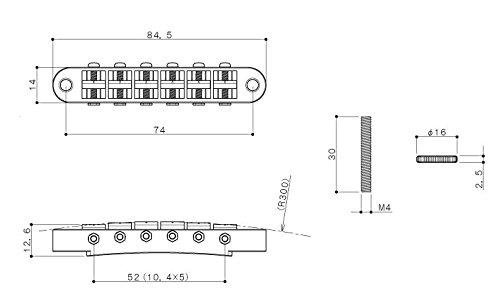 GOTOH T.O.M. Bridge, Ceriage Type, Nickel (PGE-103BN) GE103BN