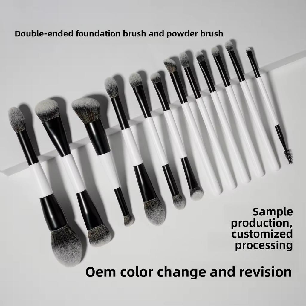 New Double-Ended 7-Piece Makeup Brush Set Professional Makeup Tools Loose Powder Brush Blush Brush Complete Makeup Brush Set