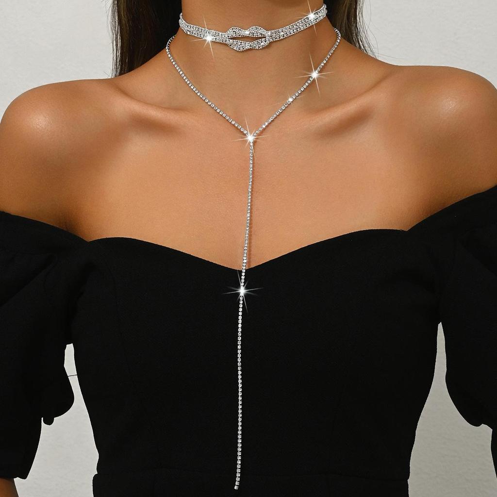 Europäisch Amerikanische Mehrschichtige Strass Körperkette Halskette - Sexy Strandschmuck
