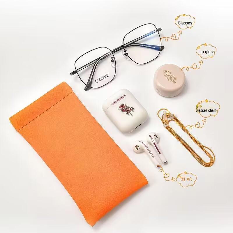 Brillenetui aus Leder mit automatischem Verschluss für Sonnenbrillen - Unisex Aufbewahrungsetui mit Federverschluss