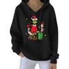 Women's Christmas  Hoodie Funny Cute Christmas Holiday Sweatshirt Pullover